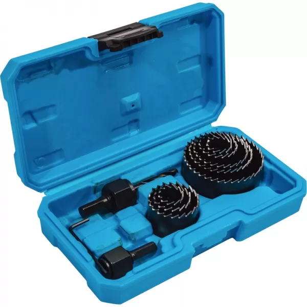 Sada vykružovacích korunek 10 dílů 19-64 mm, plastový box XTline XT11808