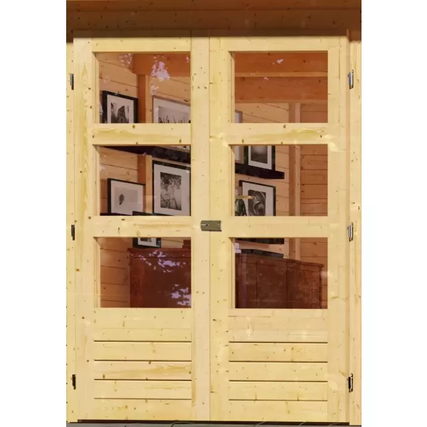 Dřevěný domek KARIBU AMBERG 5 (23600) natur LG3509