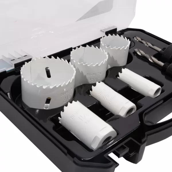 Sada vykružovacích bimetalových korunek 9 dílů 19-57 mm, plastový box XTline M24750P