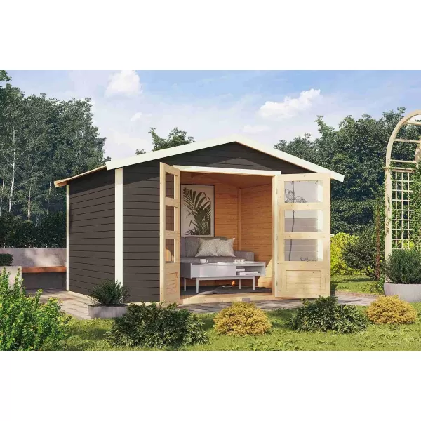 Dřevěný domek KARIBU AMBERG 5 (23601) terragrau LG3510