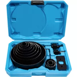 Sada vykružovacích korunek 16 dílů 19-127 mm, plastový box XTline XT11804