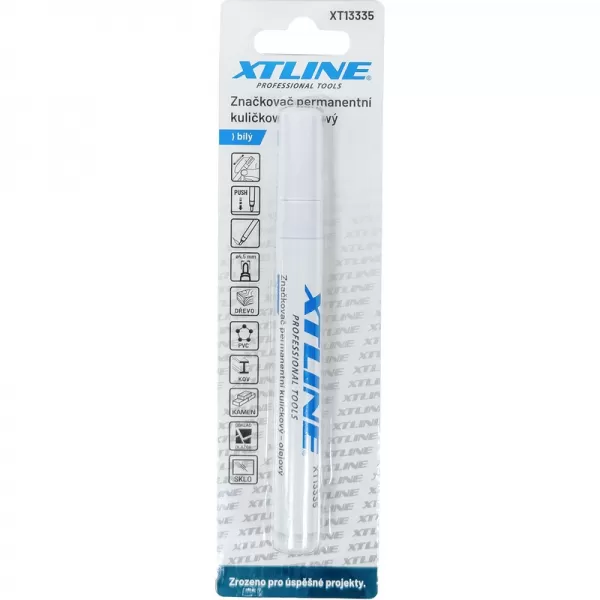 Značkovač permanentní kuličkový - olejový bílý XTline XT13335