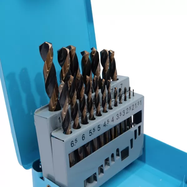 Sada vrtáků do kovu HSS-R 1-10 mm 19 dílů, kovový obal XTline XT32030