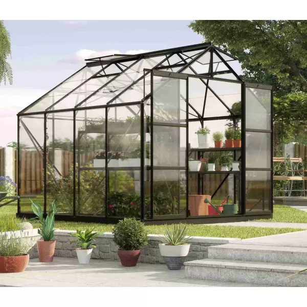 Skleník VITAVIA URANUS 6700 čiré sklo 3 mm černý LG3560