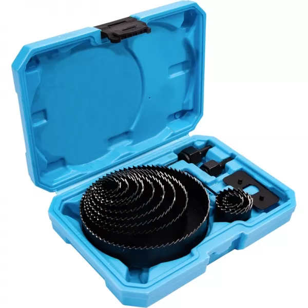 Sada vykružovacích korunek 16 dílů 19-127 mm, plastový box XTline XT11804