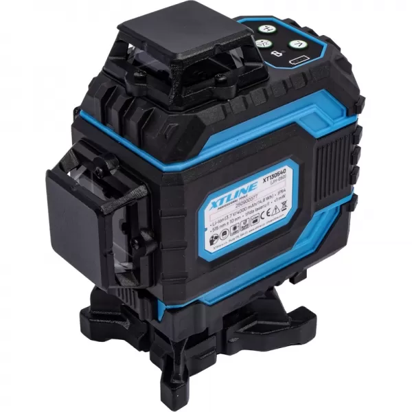 Laser samonivelační křížový 360° + příslušenství, zelený paprsek Xtline XT130540