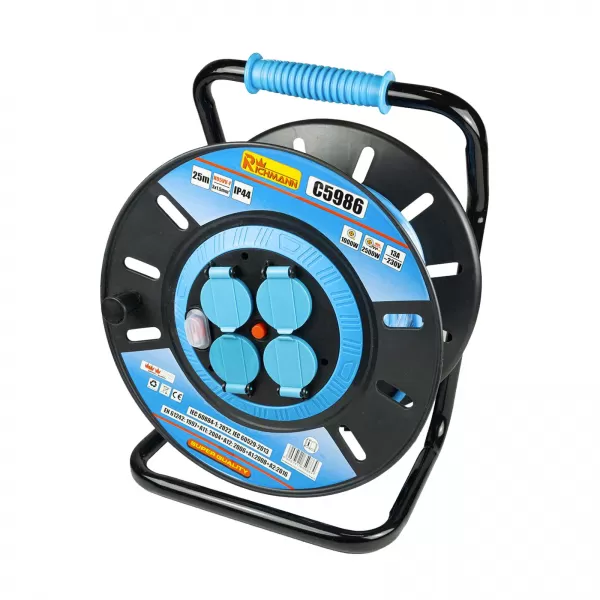 Prodlužovací kabel na bubnu PVC 4 zásuvky, 230V/50 m RICHMANN PC5987