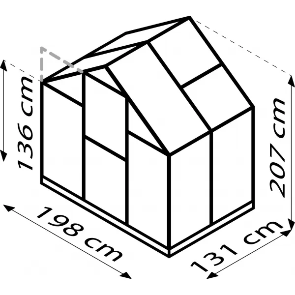 Skleník VITAVIA TRITON 2500 PC 4 mm černý LG3644