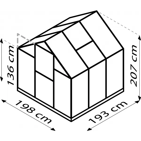 Skleník VITAVIA TRITON 3800 PC 6 mm zelený LG3659