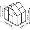 Skleník VITAVIA TRITON 2500 PC 4 mm stříbrný LG3643