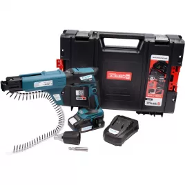 Aku šroubovák na sádrokarton bezuhlíkový 18V/2,0 Ah + box XTline XT102825-1B2B