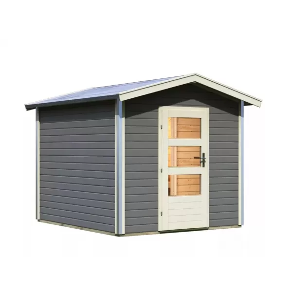 Finská sauna KARIBU BOSS 1 (35245) s předsíní terragrau LG3775