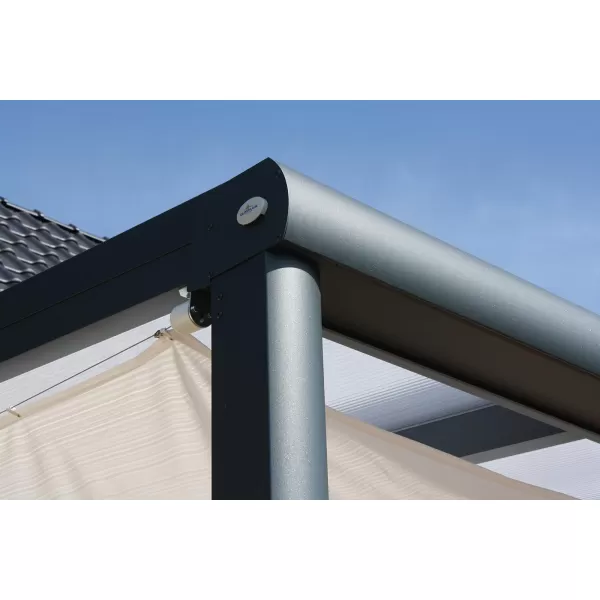 Hliníková pergola SKYLUX CLIMALUX 5,0 x 3,5 m antracit + opál PC LG3746