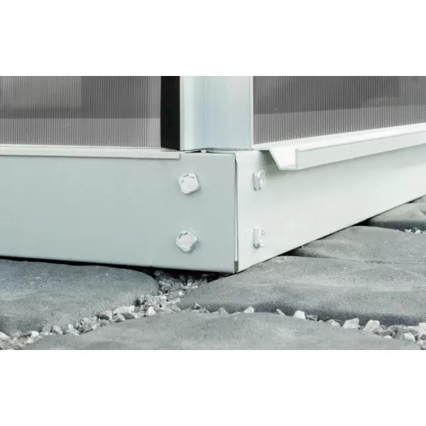 Skleník VITAVIA ZEUS COMFORT 10000 sklo 3 mm + PC 10 mm stříbrný LG3712