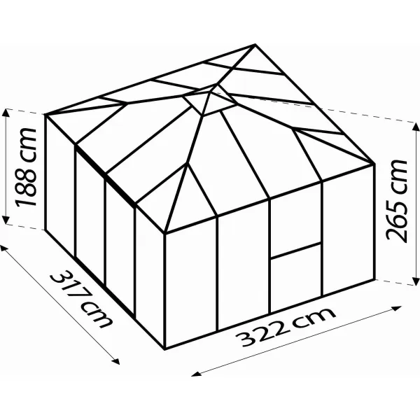 Zahradní skleník VITAVIA FORTUNA stříbrný LG3725