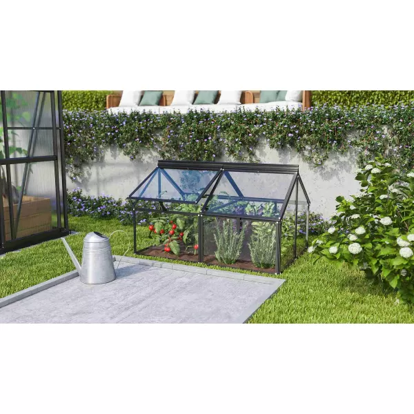 Pařeniště VITAVIA GAIA JUMBO čiré sklo 3 mm černé LG3736