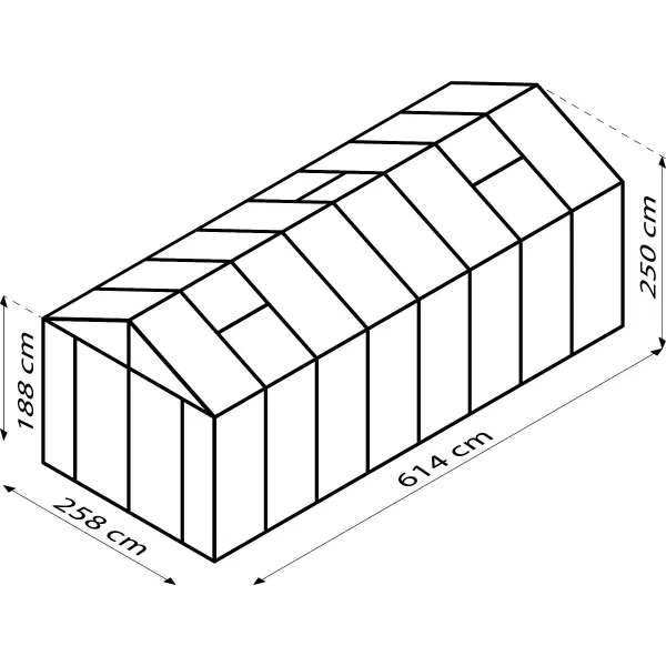 Skleník VITAVIA ZEUS COMFORT 15700 PC 16 mm stříbrný LG3719