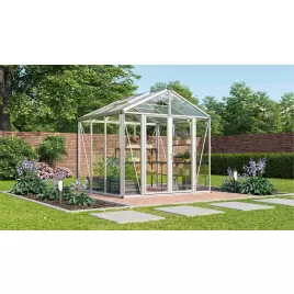 Skleník VITAVIA ZEUS COMFORT 6200 sklo 3 mm + PC 10 mm stříbrný LG3709
