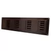 PVC dveřní ventilační mřížka s regulací 368x130 mm, hnědá DALAP 3731