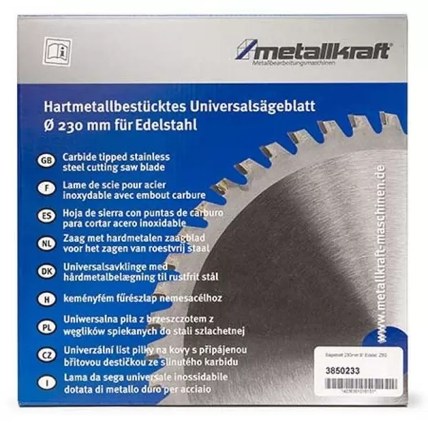 Pilový kotouč na ušlechtilou ocel 230mm Metallkraft 3850233