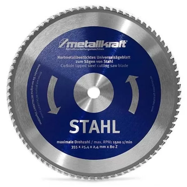Pilový kotouč na ocel 355mm 80 zubů Metallkraft 3853504