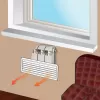 PVC dveřní větrací mřížka 368x130 mm, hnědá DALAP 380