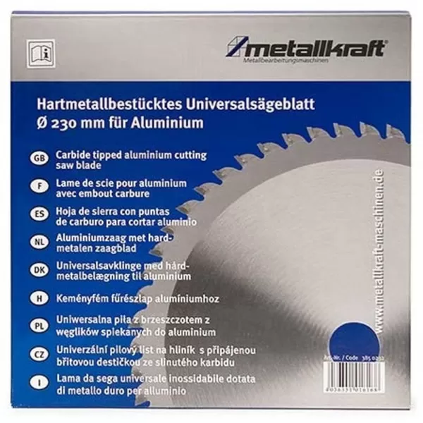 Pilový kotouč na hliník 230mm Metallkraft 3850232