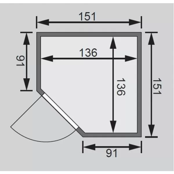 Finská sauna KARIBU LARIN (75605) LG3974