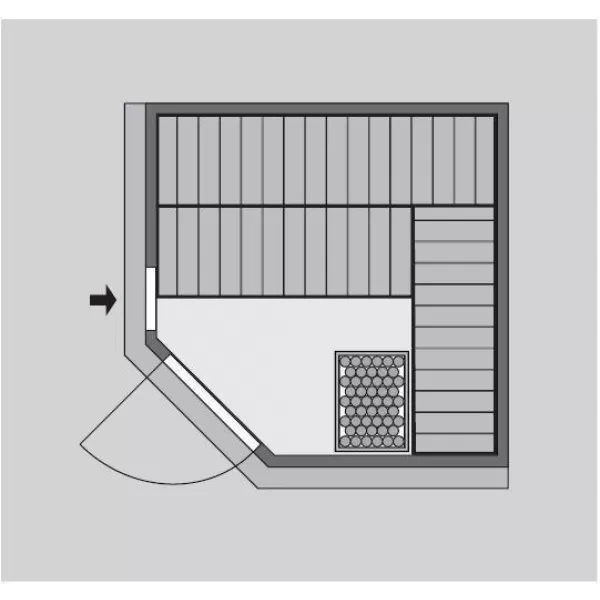 Finská sauna KARIBU JARIN (85640) LG3987