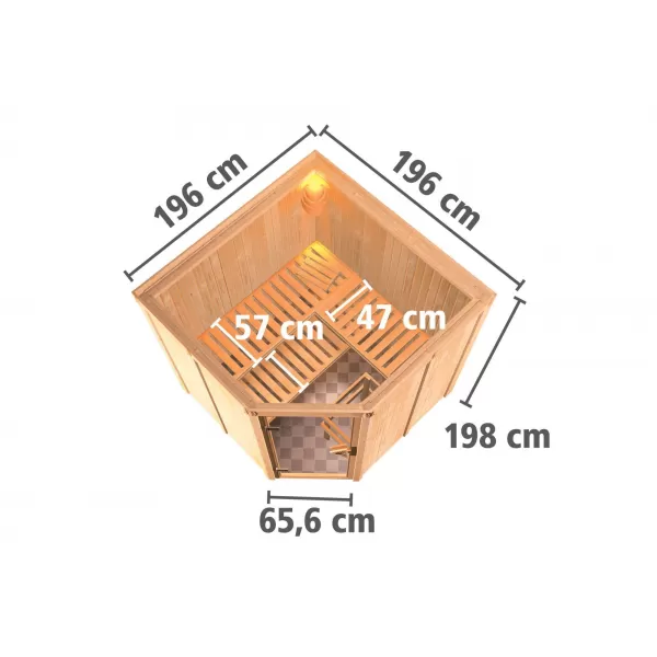 Finská sauna KARIBU JARIN (14424) LG3985