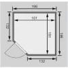Finská sauna KARIBU JARIN (85636) LG3984