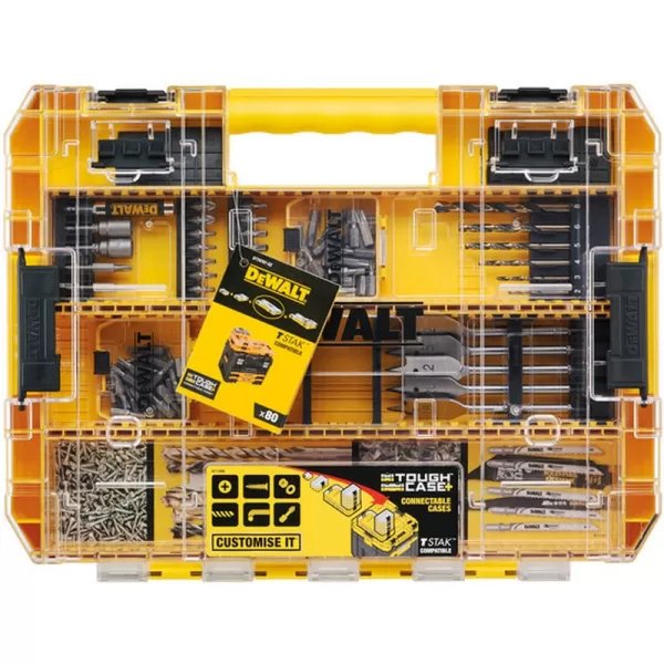 80-dílná sada vrtáků a šroubovacích bitů v pouzdře ToughCase+ DeWALT DT70767