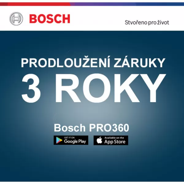 Prodloužená záruka Bosch na 3 roky (registrace zboží do 4 týdnů)