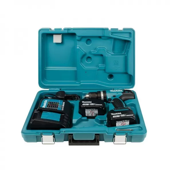 Aku příklepový šroubovák 18V 2x3,0Ah Makita DHP453SFE