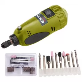 Mini vrtačka / bruska s transformátorem v kufříku EXTOL CRAFT 404121