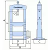 Ruční / nožní hydraulický lis Metallkraft WPP 50 BK