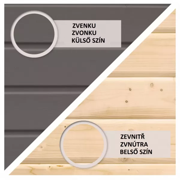 Finská sauna KARIBU BOSS 1 (87488) s předsíní terragrau LG4003