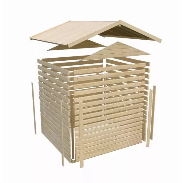 Finská sauna KARIBU BOSS 1 (86154) s předsíní natur LG4002