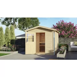 Finská sauna KARIBU BOSS 1 (87367) s předsíní natur LG4001