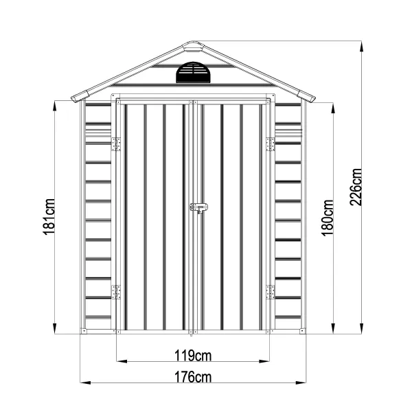 Plastový domek LANITPLAST LONGFORD 66 LG4016