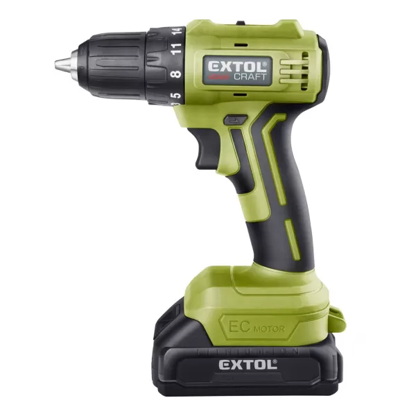 Aku vrtací šroubovák 20V 2x2,0Ah BRUSHLESS EXTOL CRAFT 402450