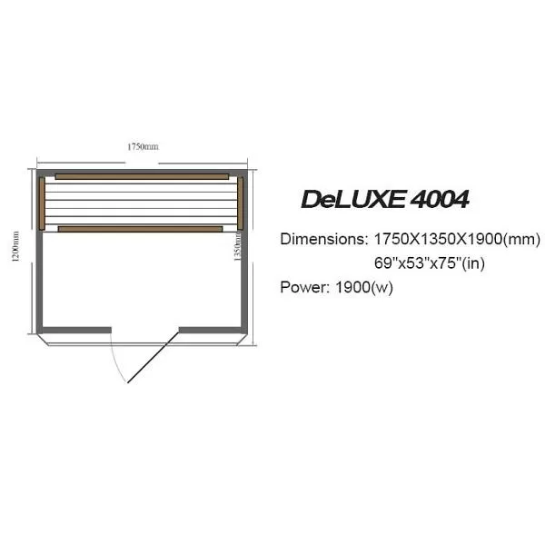 Infrasauna HealthLand DeLuxe 4004 CAR