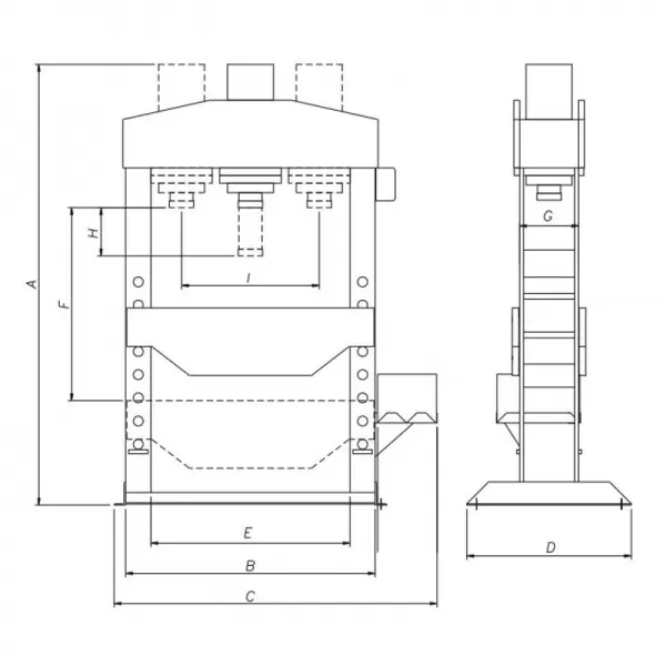Hydraulický lis Metallkraft WPP 160 HBK D 1500 4013161