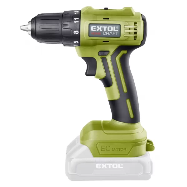 Aku vrtací šroubovák 20V bez aku BRUSHLESS EXTOL CRAFT 402451