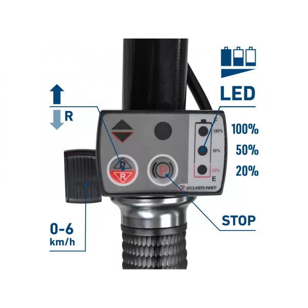 Aku kolečko 24V 2x12,0Ah 150 kg 80 l EXTOL CRAFT 402600