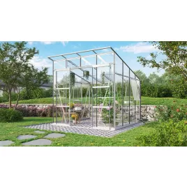 Skleník VITAVIA PLAYA 7600 sklo 3 mm + PC 6 mm stříbrný LG4131