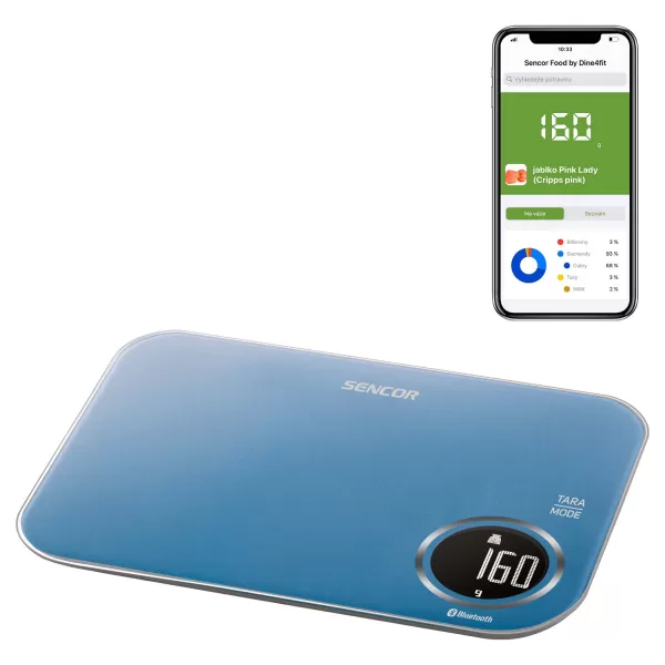 Chytrá kuchyňská váha SENCOR SKS 7072BL