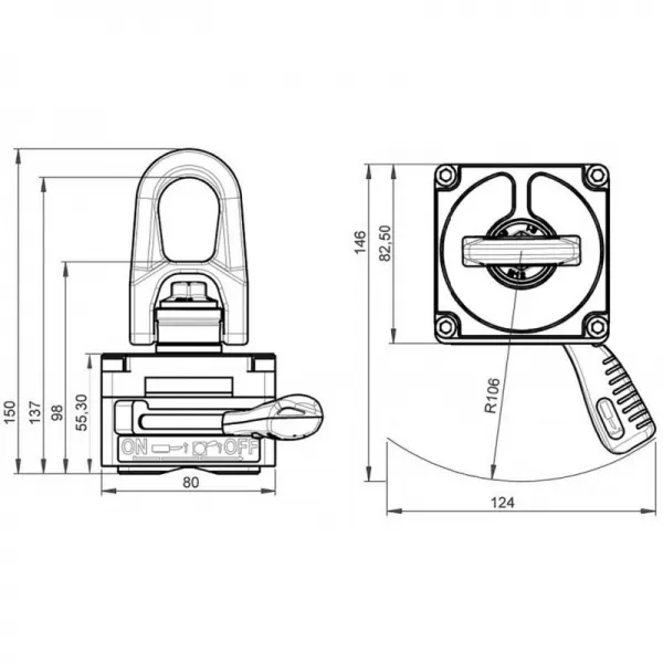 Břemenový magnet TML90R ALFRA 41100.L.R