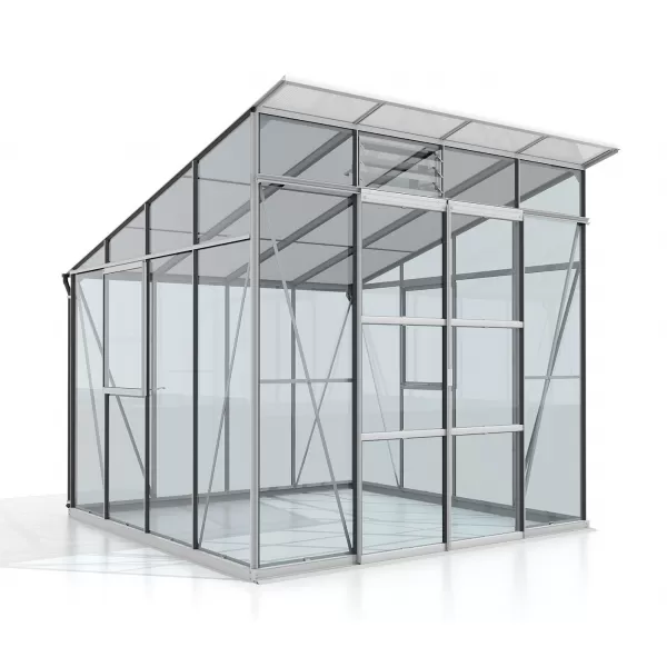 Skleník VITAVIA PLAYA 7600 sklo 3 mm + PC 6 mm stříbrný LG4131