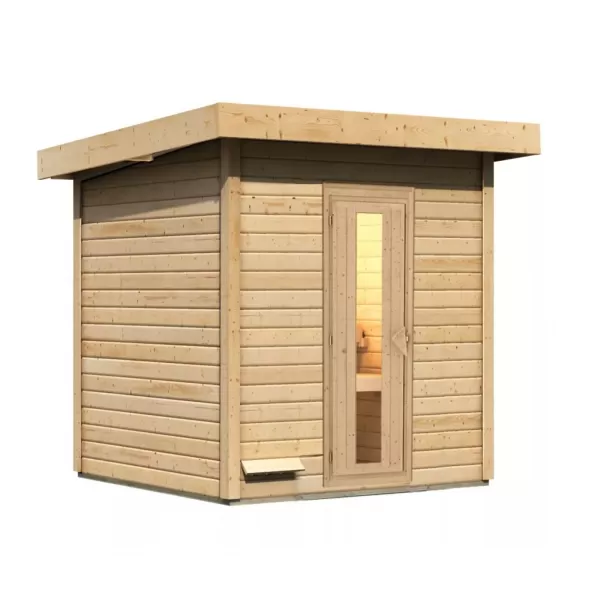 Finská sauna KARIBU HYTTI 2 (93862) natur LG4144